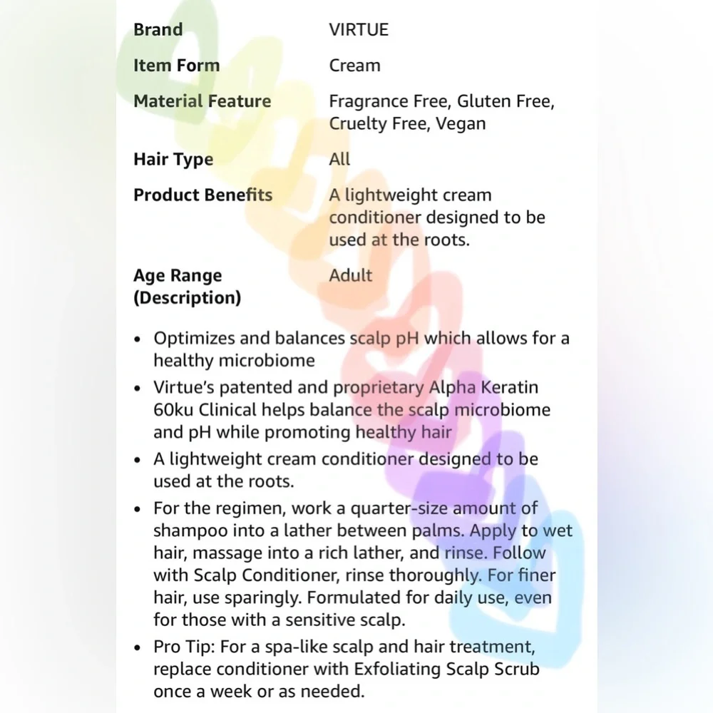 BRAND NEW ITEM! $44 STORES! VIRTUE Scalp Remedy Conditioner